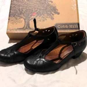 Cobb Hill T-strap w/ lower heel